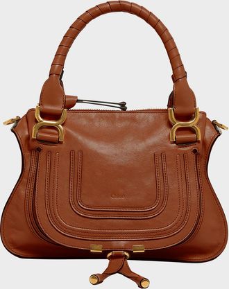 Chloé Marcie Small Double Carry Satchel Bag in Shiny Calfskin