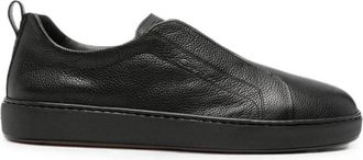 Santoni Schoen - Heren - Sneakers - Zwart - 44 EU - Schoenen
