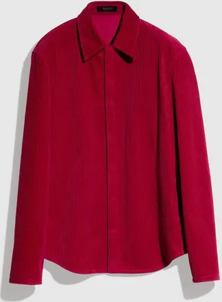 Gucci Cotton Corduroy Shirt, Size 42, Red, Ready-to-wear