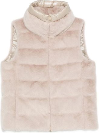 Herno Gilet In Eco-Pelliccia Imbottito E Trapuntato-Donna