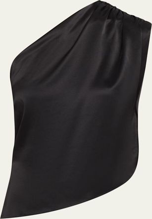 Aexae Asymmetric Silk Top