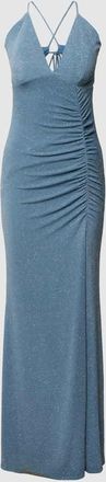Jake*s Abendkleid im schimmernden Design in Petrol, Gr&ouml;&szlig;e 48