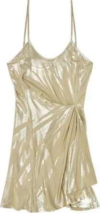 Diesel Golden Solid Scoop Neck Mini Dress