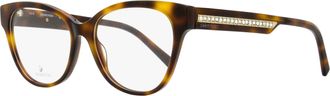 Swarovski Womens Crystal Row Eyeglasses SK5392 052 Dark Havana 55mm