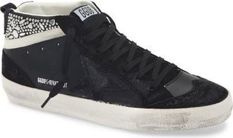 Golden Goose Mid Star Sneaker in Black/Blue at Nordstrom, Size 11Us