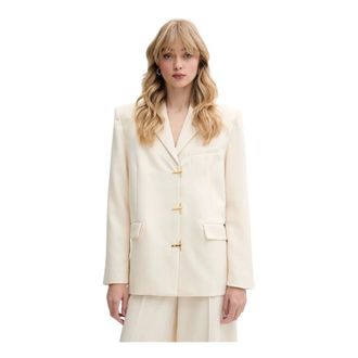 Stine Goya Split-sleeve Blazer - Dames - Jassen - Beige - Maat: XL Leer