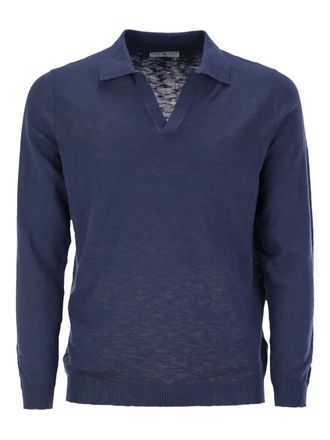 Pantaloni Torino long-sleeved ribbed sweater - Blue