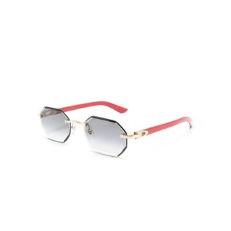 Cartier Sunglasses, male, Yellow, Size: 54 MM C D&eacute;cor Sunglasses