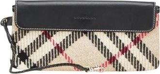 Burberry Pre-owned Clutches, female, Beige, Size: ONE SIZE Pre-owned Leather Pouch
