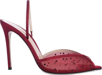 Andrea Wazen 105 mm Katy slingback pumps - Rood