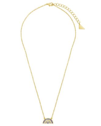 Sterling Forever 14K Plated Cz Pendant Necklace