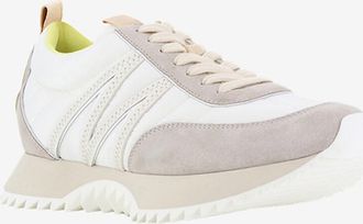 Moncler Niedrige Nylon- und Wildlederschn&uuml;rsneakers Pacey