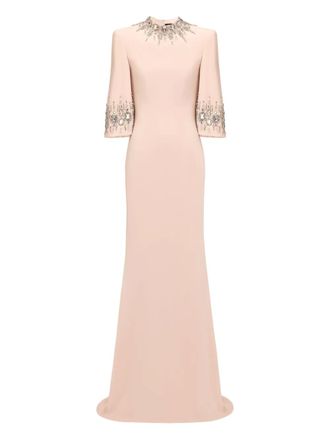 Jenny Packham Abito lungo Llana con decorazione - Toni neutri