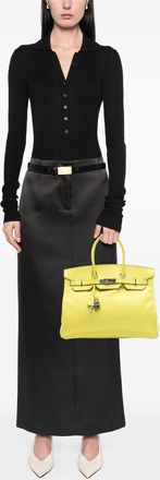 Herm&egrave;s Womens Pre-owned Epsom Birkin Retourne 35 - Yellow Leather - One Size