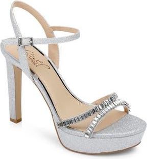 Badgley Mischka Gallant Platform Sandal in Silver Gli at Nordstrom Rack, Size 9.5