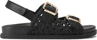 Carvela Womens Solina Weave Sandals - Black - Size UK 4