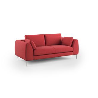 Divani.Store Divani.store - Plano Sof&aacute; Moderno En Microfibra T&eacute;cnica Desmontable 196 Cm Rojo