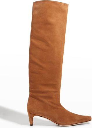 Staud Wally Suede Knee-High Boots