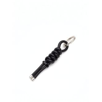 Pandora Accessoires, Dames, Grijs, ONE Size, Katoen, Moments Leren-vrije Stoffen Bedel Sleutelhanger