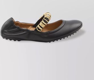 Tod's eyelet detail leather ballerina flats