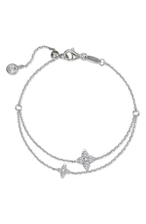 Lafonn Trillium Simulated Diamond Station Bracelet in Silver at Nordstrom, Size 7.25