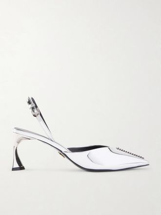 Stella McCartney D&eacute;collet&eacute; Slingback Metallizzate Con Decorazione Elsa - Argento