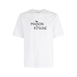 Maison Kitsuné T Shirt Bianco-Uomo