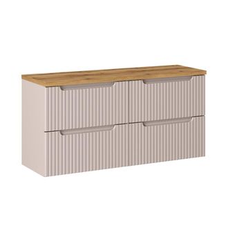 Petits Meubles Mueble bajo lavabo 120cm 4 cajones paneles de melamina y mdf cachemira