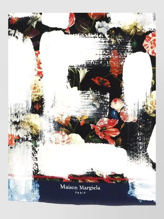 Maison Margiela silk scarf floral pattern bold print