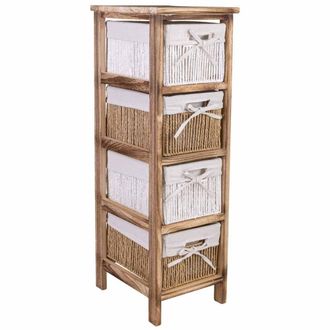 Wanderlust Deco Cajonera de madera marr&oacute;n 26x32x81 cm