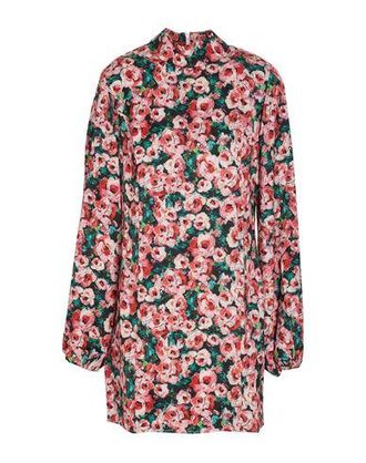 8 by YOOX PRINTED PUFF-SLEEVE MINI DRESS