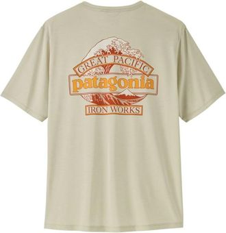 Patagonia Cap Cool Daily Shirt Great Waves Funktionsshirt f&uuml;r Herren | beige