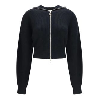 Sportmax Balco Ribbed Cardigan - Knitwear - Mujer - Negro - S