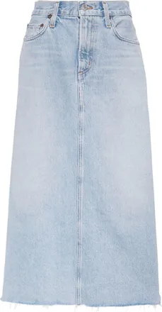 A Gold E Della high-rise denim skirt - women - Regenerative Cotton - 26 - Blue