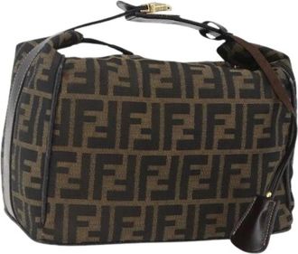 Fendi Pre-owned Shoulder Bags, female, Brown, Size: ONE SIZE Pre-owned Canvas Shoulder Bag