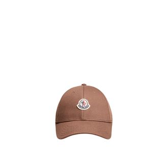 Moncler Moncler Gabardine Baseball Cap, Women, Brown, Size: One Size