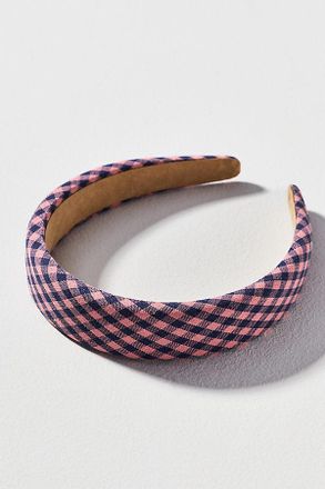 Anthropologie Plaid Puffy Headband