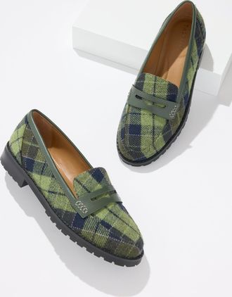 Talbots Cassidy Loafers - Hunting Plaid - Wild Iris - 10 1/2 M Talbots