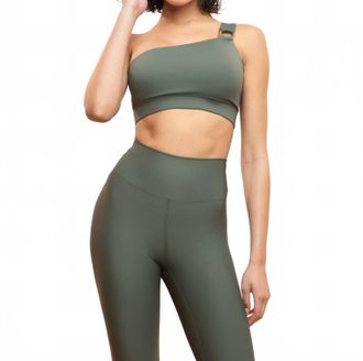 Heroine Sport O-Bra One-Shoulder Sports Bra In Sage