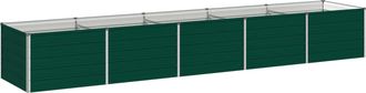 vidaXL Cama De Jard&iacute;n Elevada Verde 400 X 80 X 55 Cm Vidaxl