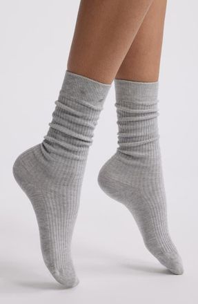 Nordstrom Slouch Dress Socks in Grey Heather at Nordstrom, Size 9