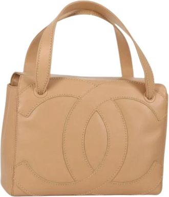 Chanel Pre-owned Vintage Handtas - Dames - Vintage Handtas - Beige - ONE Size - Leer - Vintage
