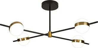 Mantra Plafon Decorativo En Color Oro Modelo Cuba De 4 Luces Novedad Mantra