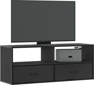 vidaXL Vidaxl - Mobile Porta tv Nero 100x31x39,5 cm in Truciolato e Metallo