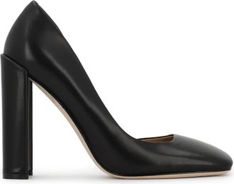 Kazar Zwarte leren pumps op een geometrische paal - Dames - Pumps - Zwart - 39 EU - Leer - Schoenen