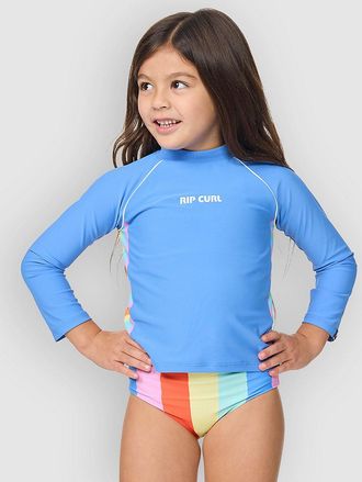 Rip Curl Sunshine Revival Rashie Kids Licra manga larga azul
