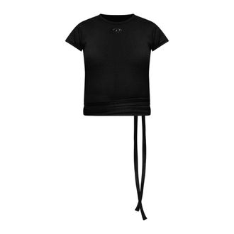 Diesel T-Shirts, female, Black, Size: 2XS T-Bunny-Tail-S1