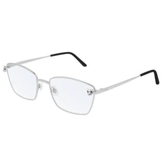 Cartier Glasses, unisex, Gray, Size: 55 MM Panth&egrave;re Rectangular Frame