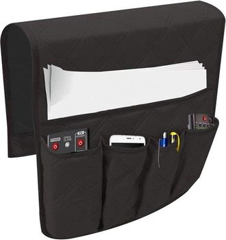 No Brand Bolsa De Almacenamiento Para Reposabrazos De Sof&aacute;, Antideslizante, 90 X 33 Cm, 5 Compartimentos, Apta Para Sof&aacute;s, Televisores, Mandos A Distancia, Rev