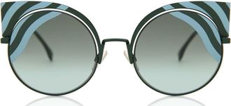 Fendi FF 0215/S HYPNO SHINE 0KC/EQ Womens Sunglasses Green Size 53